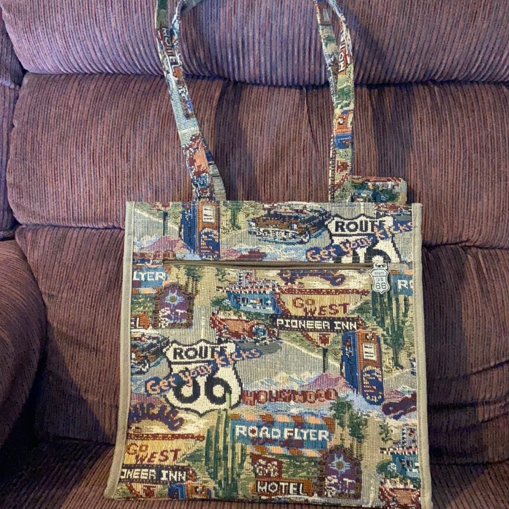 Route 66 bag/tote/purse.With attached coin purse.